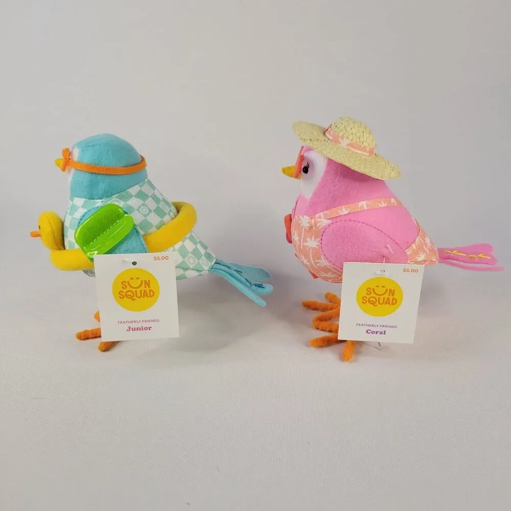 2024 Target Sun Squad Featherly Friends Fabric Birds Coral Junior Summer Spritz
